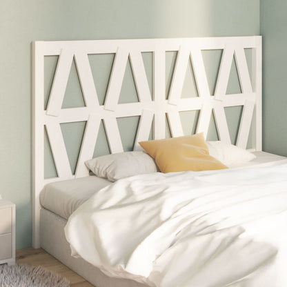 vidaXL Bed Headboard | White | Solid pine wood | 126x4x100 cm