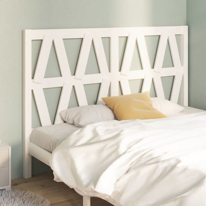vidaXL Bed Headboard | White | Solid pine wood | 126x4x100 cm