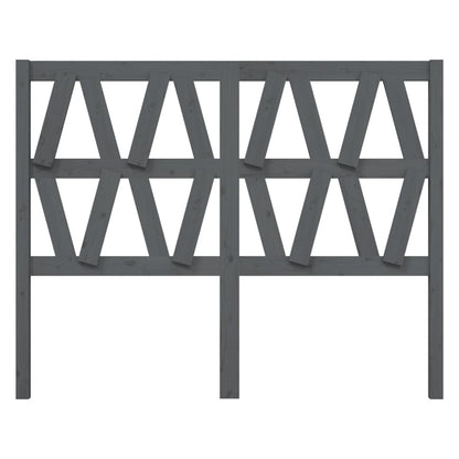 vidaXL Bed Headboard | Grey | Solid pine wood | 126 x 4 x 100 cm