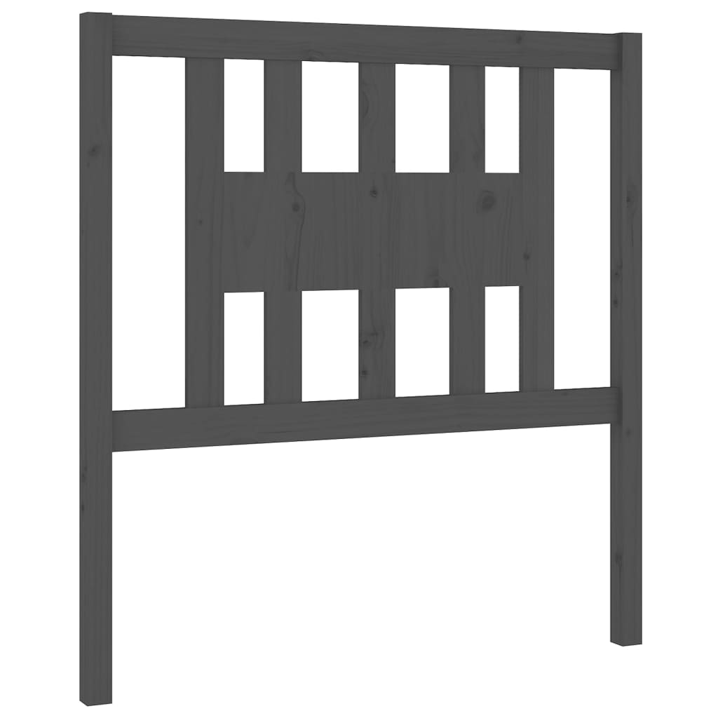 vidaXL Headboard | Grey | Solid pine wood | Standard |  Durable  | Headboard