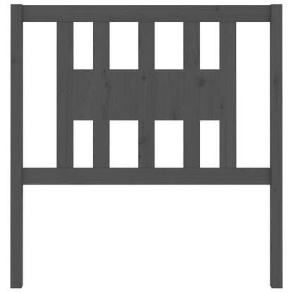 vidaXL Headboard | Grey | Solid pine wood | Standard |  Durable  | Headboard