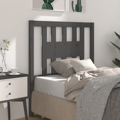 vidaXL Headboard Grey 106x4x100 cm Solid Wood Pine