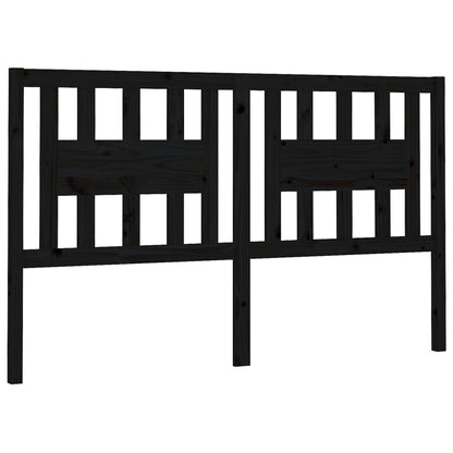 vidaXL Headboard Black 126x4x100 cm Solid Wood Pine