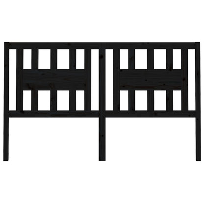 vidaXL Headboard Black 126x4x100 cm Solid Wood Pine