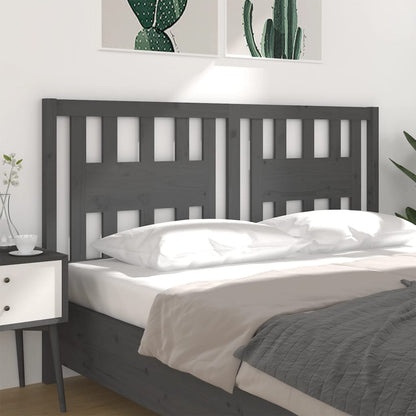 vidaXL Headboard Grey 186x4x100 cm Solid Wood Pine