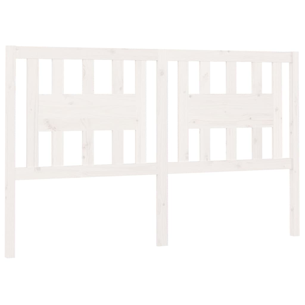 vidaXL Headboard White 206x4x100 cm Solid Wood Pine