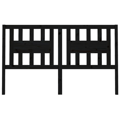 vidaXL Headboard Black 206x4x100 cm Solid Wood Pine
