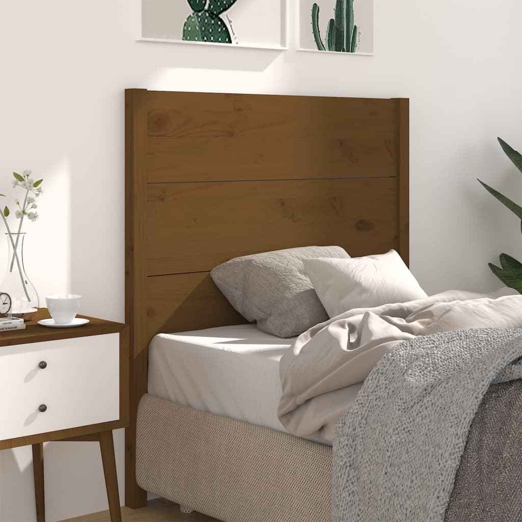 vidaXL Headboard Honey Brown 81x4x100 cm Solid Wood Pine
