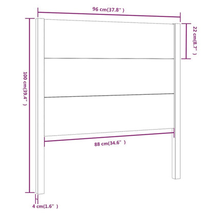 vidaXL Headboard 96x4x100 cm Solid Wood Pine