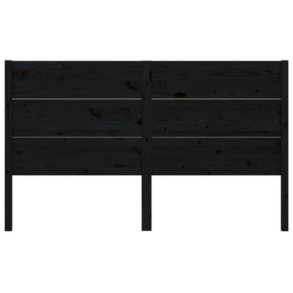 vidaXL Headboard Black 126x4x100 cm Solid Wood Pine