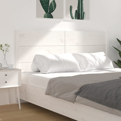 vidaXL Headboard White 146x4x100 cm Solid Wood Pine