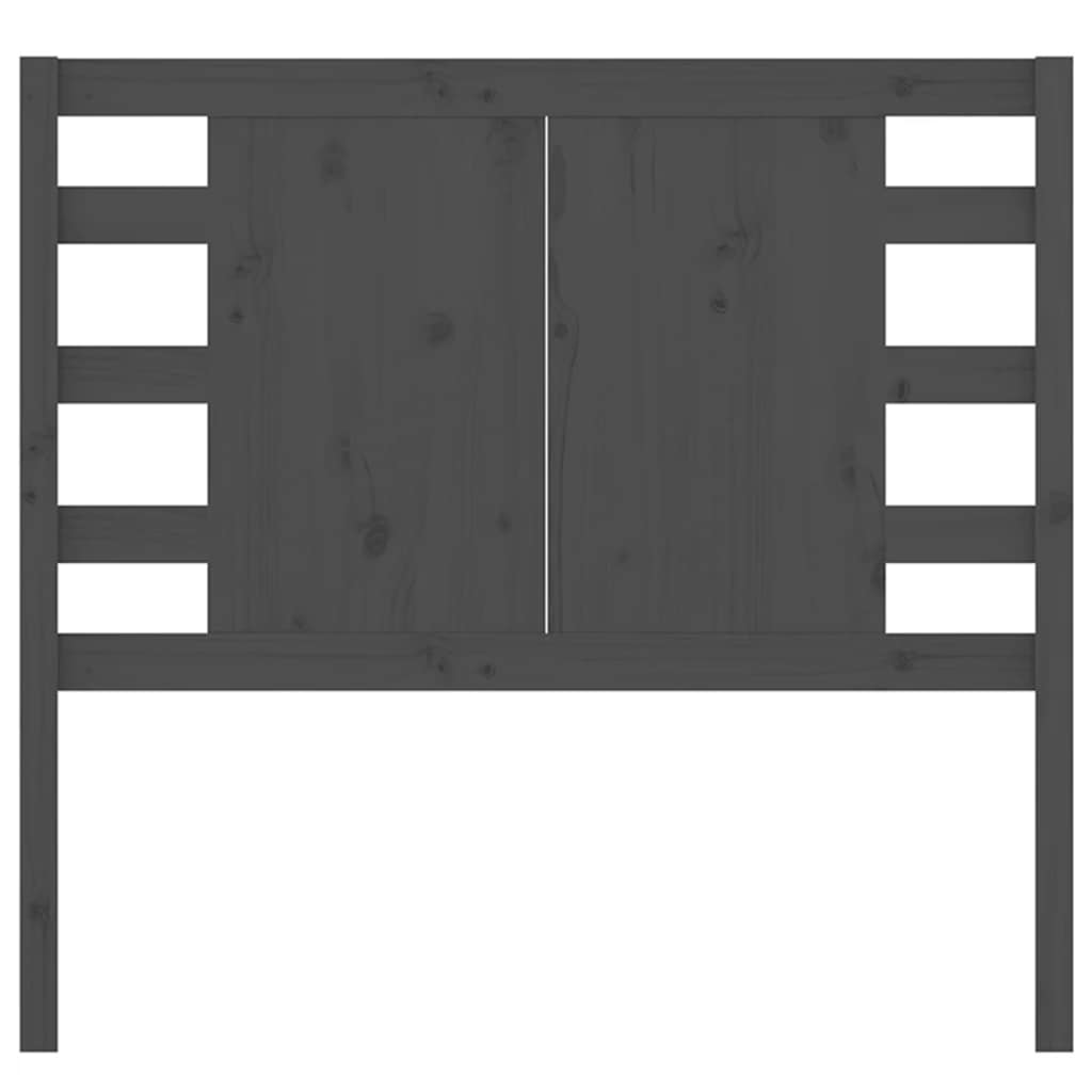 vidaXL Headboard Grey 81x4x100 cm Solid Wood Pine