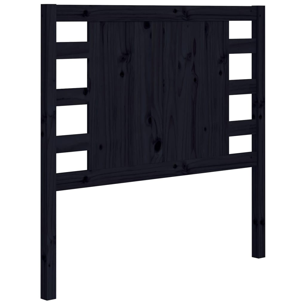 vidaXL Headboard Black 81x4x100 cm Solid Wood Pine