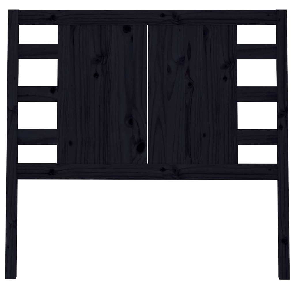 vidaXL Headboard Black 81x4x100 cm Solid Wood Pine
