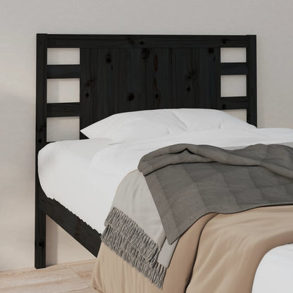 vidaXL Headboard Black 81x4x100 cm Solid Wood Pine
