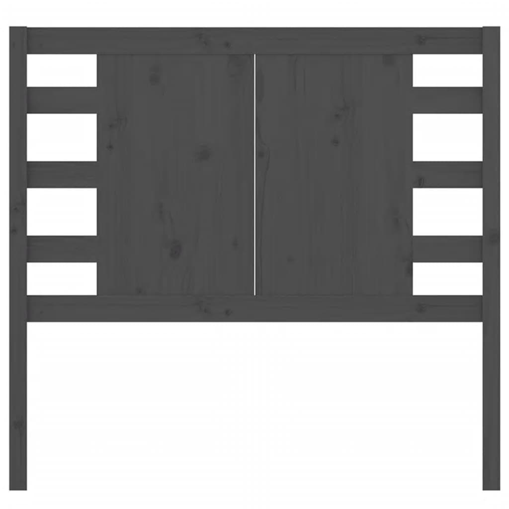 vidaXL Headboard Grey 96x4x100 cm Solid Wood Pine