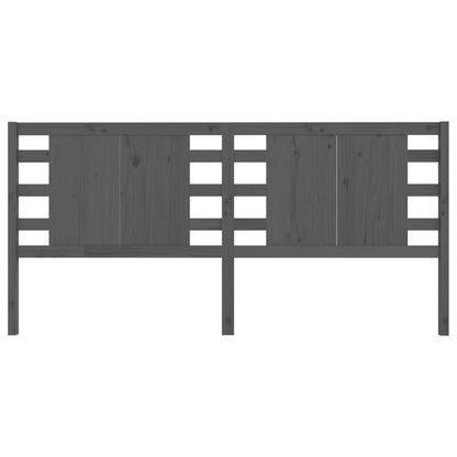 vidaXL Headboard Grey 126x4x100 cm Solid Wood Pine