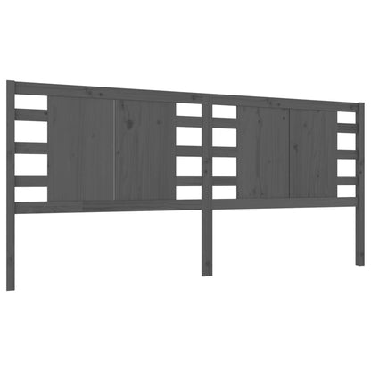 vidaXL Headboard Grey 166x4x100 cm Solid Wood Pine