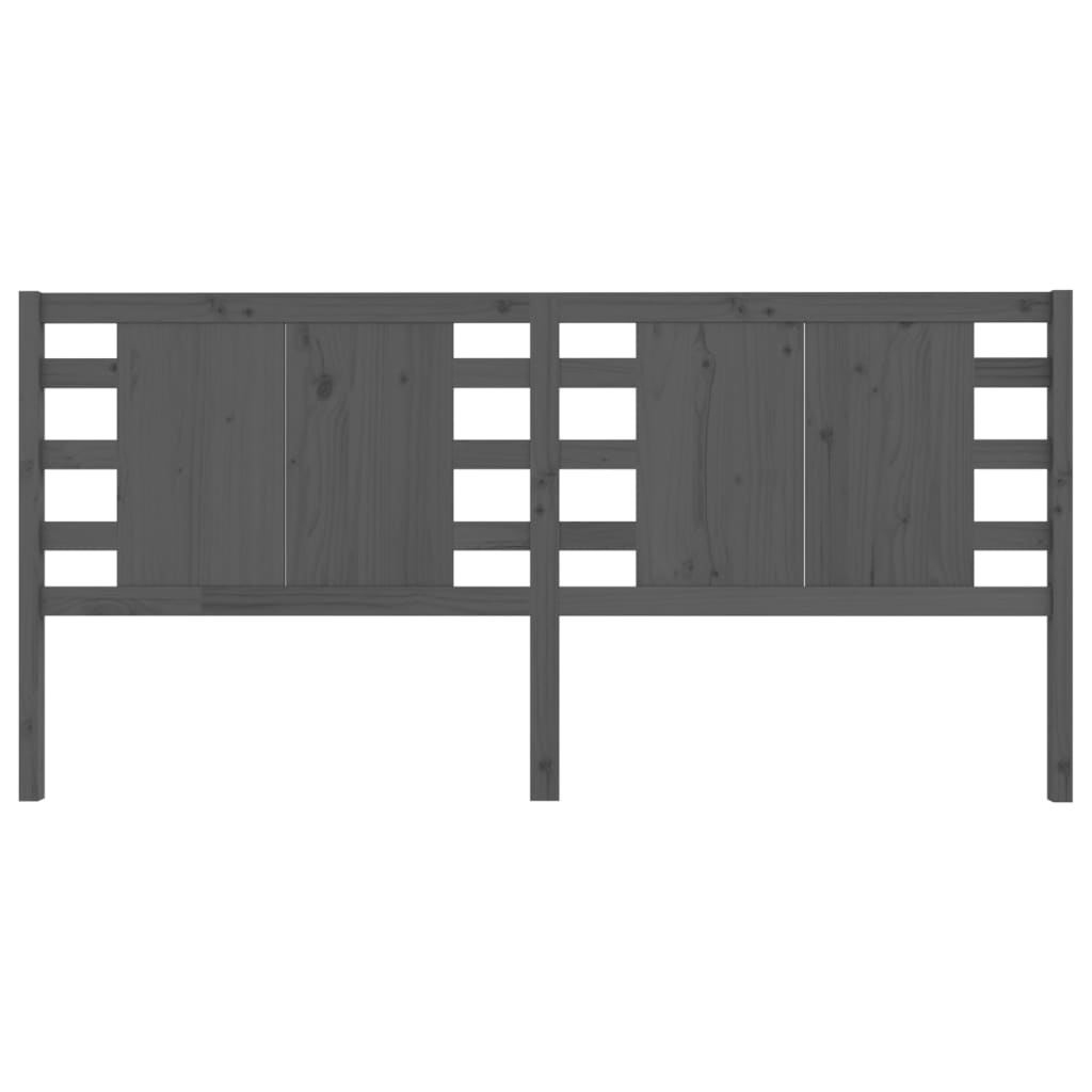 vidaXL Headboard Grey 166x4x100 cm Solid Wood Pine