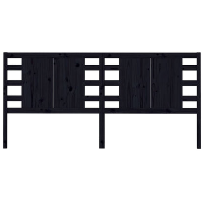 vidaXL Headboard Black 206x4x100 cm Solid Wood Pine