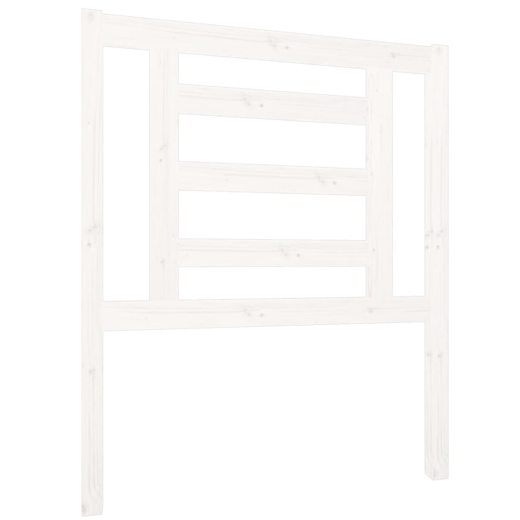 vidaXL Headboard | White | Solid pine wood | 100 cm Height, 81 cm Width