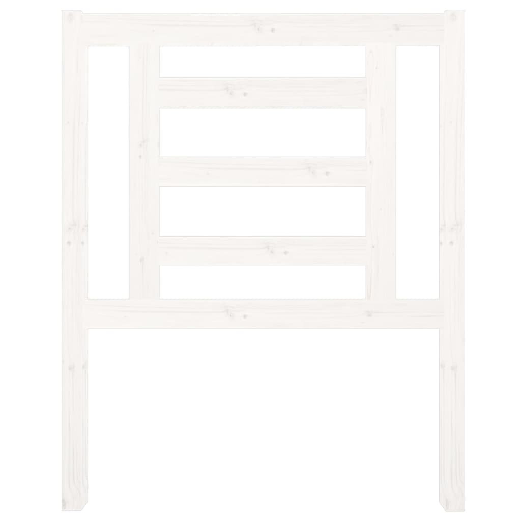 vidaXL Headboard | White | Solid pine wood | 100 cm Height, 81 cm Width