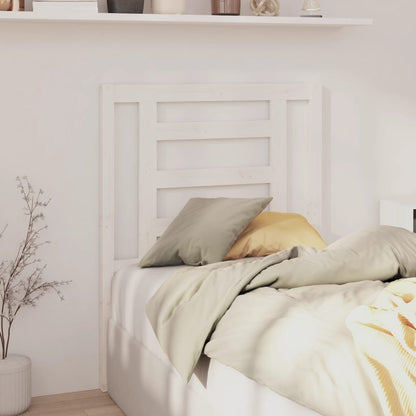 vidaXL Headboard | White | Solid pine wood | 100 cm Height, 81 cm Width
