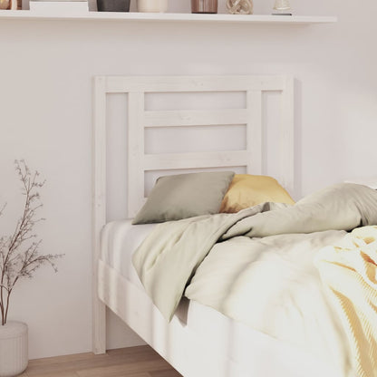 vidaXL Headboard | White | Solid pine wood | 100 cm Height, 81 cm Width