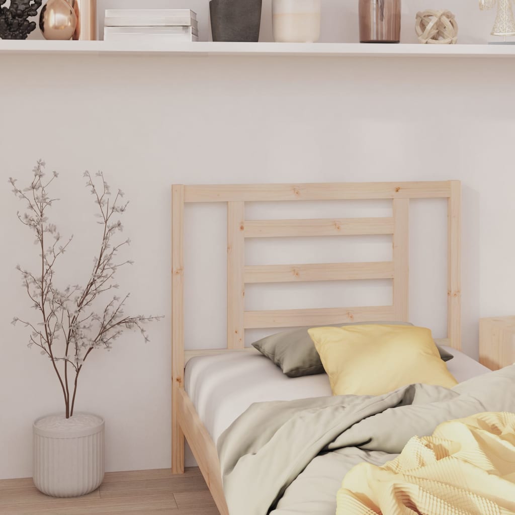 vidaXL Headboard | Natural Pine | Solid Pine Wood | 96 x 4 x 100 cm