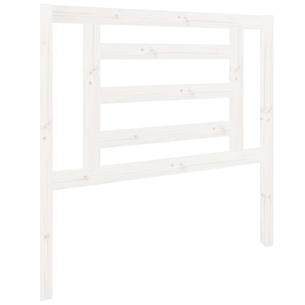 vidaXL Headboard | White | Solid pine wood | Decorative Inlays | Headboard