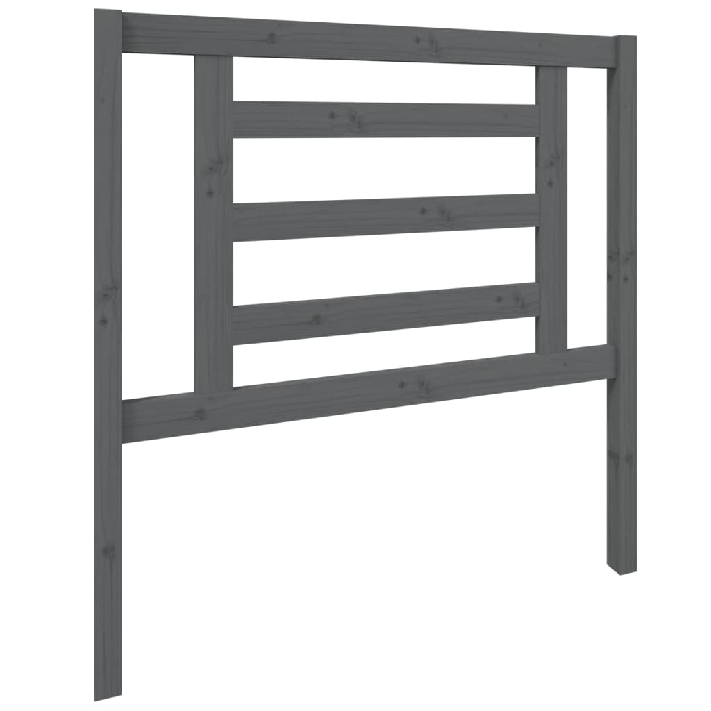 vidaXL Headboard | Grey | Solid pine wood | Standard Headboard Size