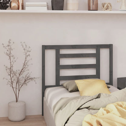 vidaXL Headboard | Grey | Solid pine wood | Standard Headboard Size