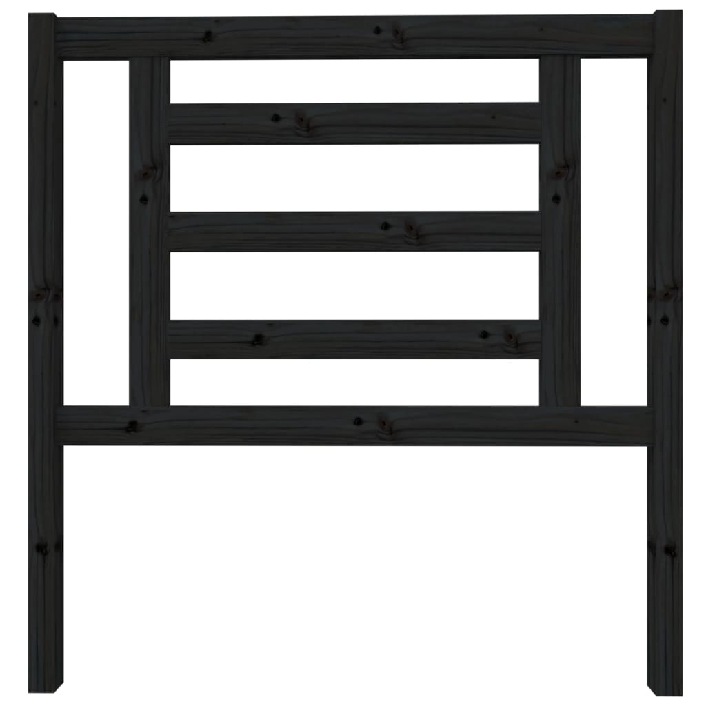 vidaXL Bed Headboard Black 96x4x100 cm Solid Wood Pine