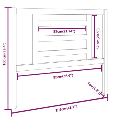 vidaXL Headboard | Grey | Solid Pine Wood | Standard | Appealing Design