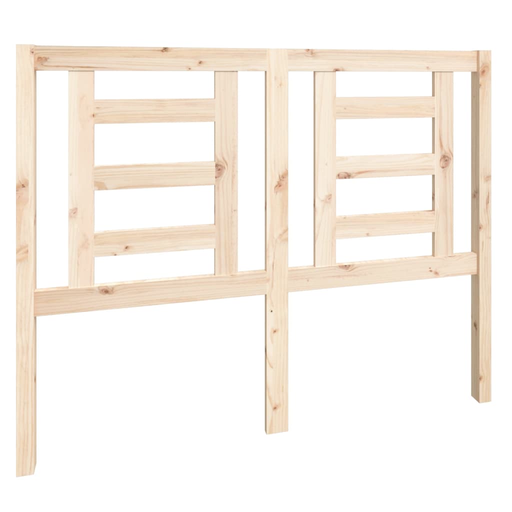 vidaXL Headboard | Natural Wood | Solid pinewood | 126 x 4 x 100 cm