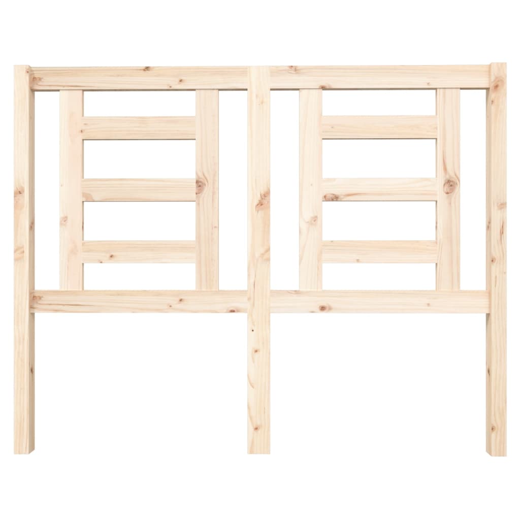vidaXL Headboard | Natural Wood | Solid pinewood | 126 x 4 x 100 cm