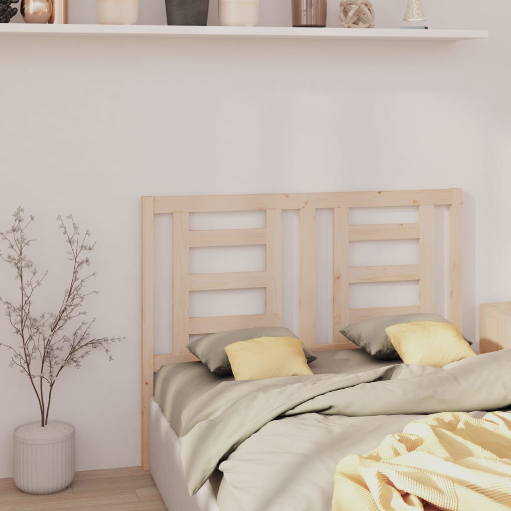 vidaXL Headboard | Natural Wood | Solid pinewood | 126 x 4 x 100 cm