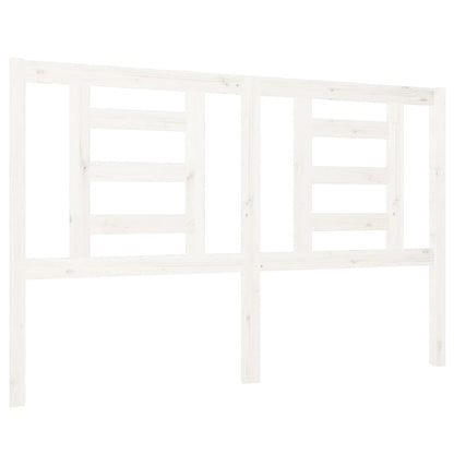 vidaXL Bed Headboard White 126x4x100 cm Solid Wood Pine