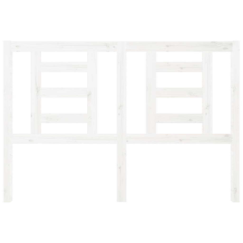 vidaXL Bed Headboard White 126x4x100 cm Solid Wood Pine