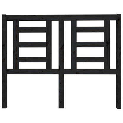vidaXL Headboard | Black | Solid pine wood | 126 x 4 x 100 cm