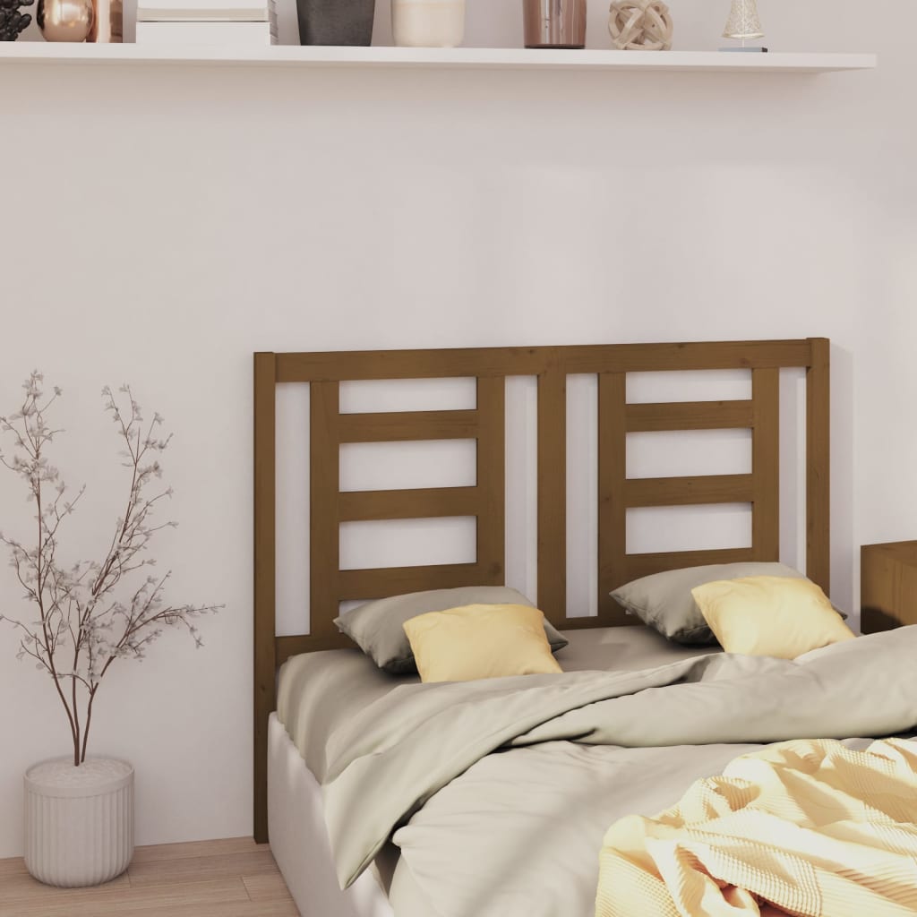 vidaXL Headboard | Honey brown | Solid Pine Wood | Medium |  Appealing Design