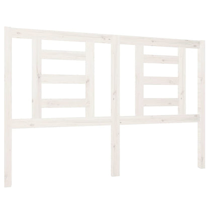 vidaXL Headboard | White | Solid Pine Wood | Medium |  Decorative Inlays