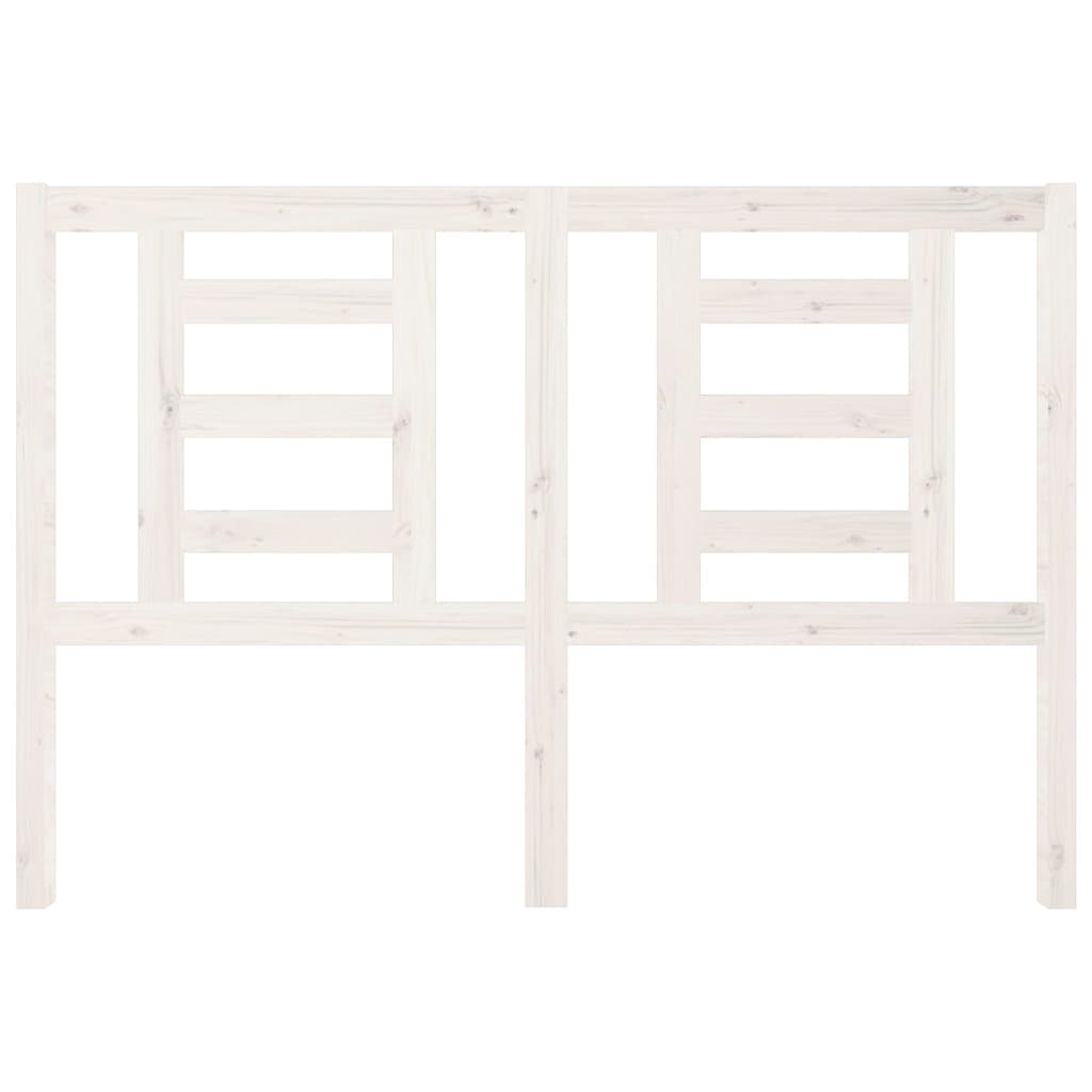 vidaXL Headboard | White | Solid Pine Wood | Medium |  Decorative Inlays
