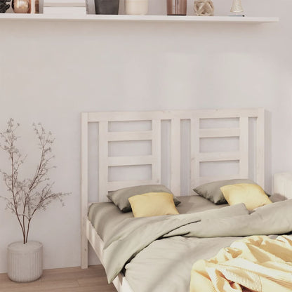 vidaXL Headboard | White | Solid Pine Wood | Medium |  Decorative Inlays