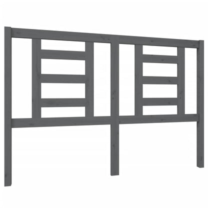 vidaXL Headboard | Grey | Solid pine wood | Standard | Bed Headboard
