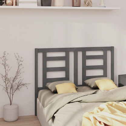 vidaXL Headboard | Grey | Solid pine wood | Standard | Bed Headboard