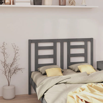vidaXL Headboard | Grey | Solid pine wood | Standard | Bed Headboard