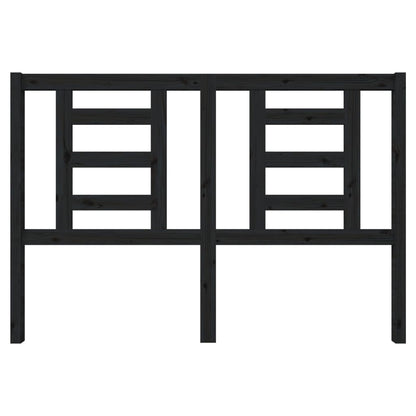 vidaXL Headboard | Black | Solid pine wood | 146 x 4 x 100 cm