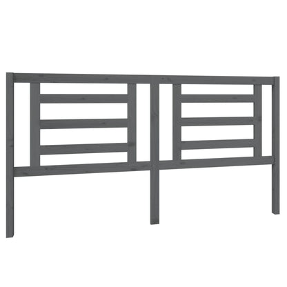 vidaXL Bed Headboard | Grey | Solid Pine Wood | 186 cm x 4 cm x 100 cm