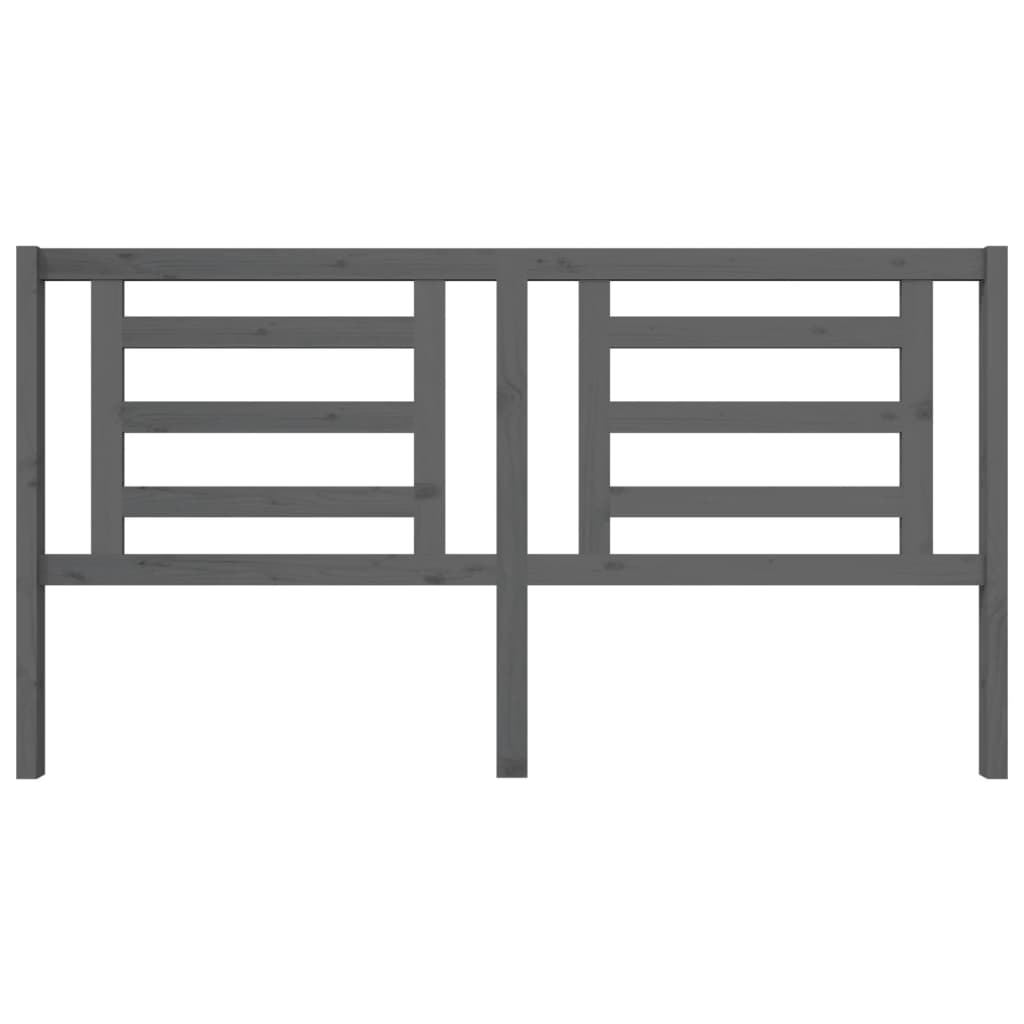 vidaXL Bed Headboard | Grey | Solid Pine Wood | 186 cm x 4 cm x 100 cm